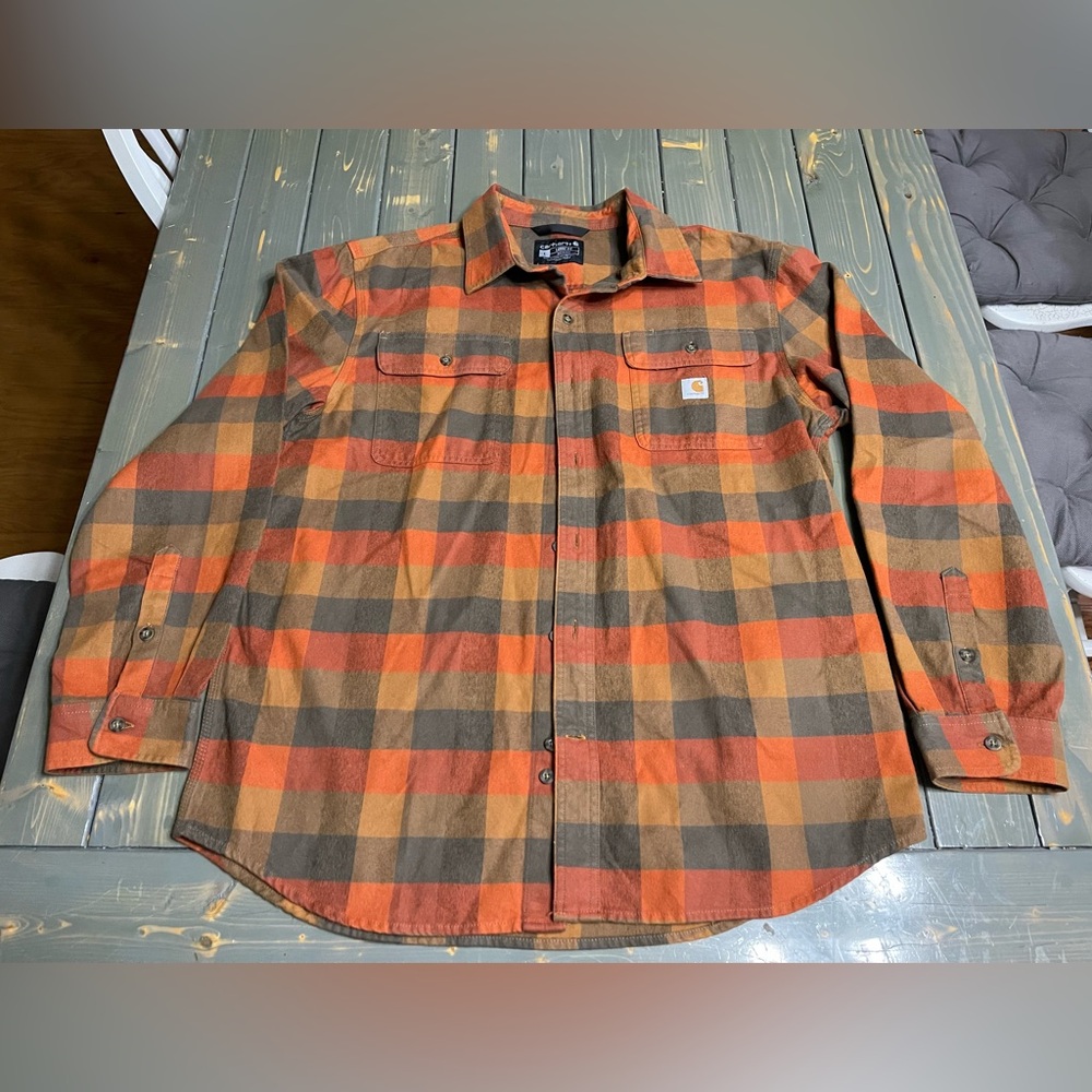 Men’s Large Carhartt Burnt Orange Flannel
